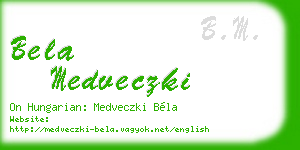 bela medveczki business card